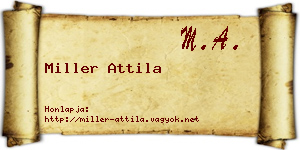 Miller Attila névjegykártya