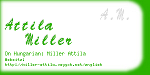 attila miller business card